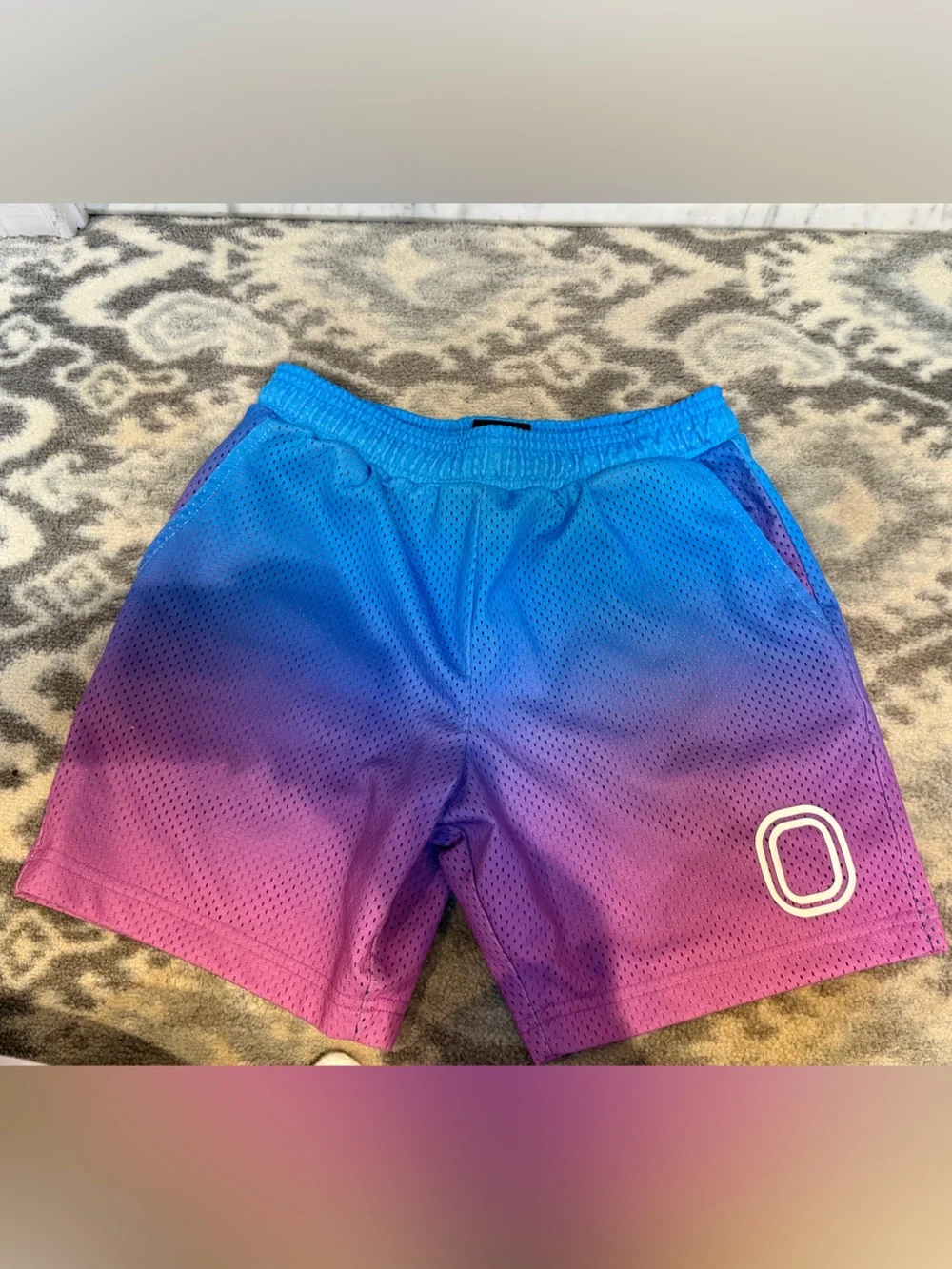 Overtime Boys Gradient Purple-Blue Athletic Shorts